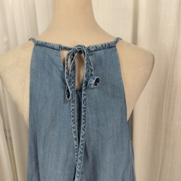 2/$30 Chambray Denim Mini Sundress Womens Plus Size XXL Shift Dress - Picture 6 of 13
